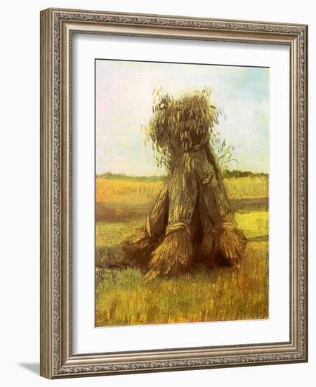 Sheaves of Wheat in a Field, 1885-Vincent van Gogh-Framed Giclee Print