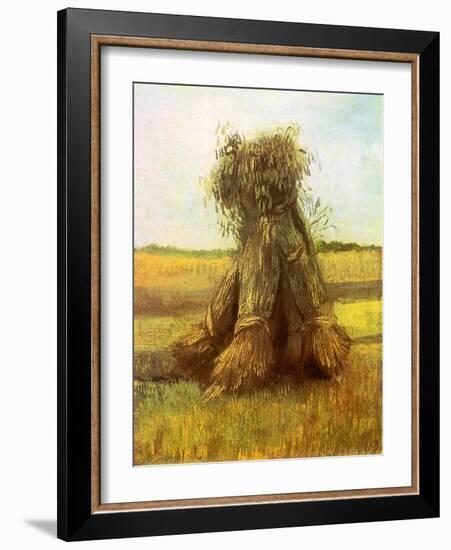 Sheaves of Wheat in a Field, 1885-Vincent van Gogh-Framed Giclee Print