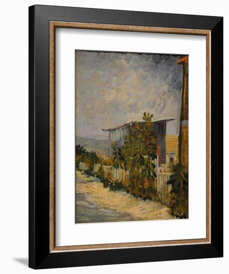 Shed at the Montmartre with Sunflower, 1887-Vincent van Gogh-Framed Giclee Print