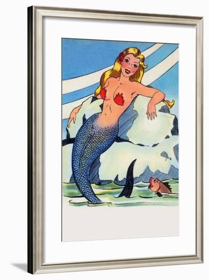 Shedd's Mermaid-Curt Teich & Co.-Framed Art Print