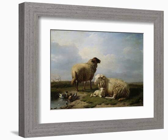 Sheep and Ducks in a Landscape-Leon Bakst-Framed Giclee Print