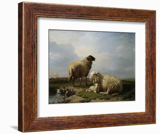 Sheep and Ducks in a Landscape-Leon Bakst-Framed Giclee Print