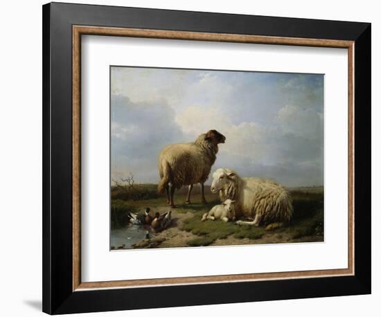 Sheep and Ducks in a Landscape-Leon Bakst-Framed Giclee Print