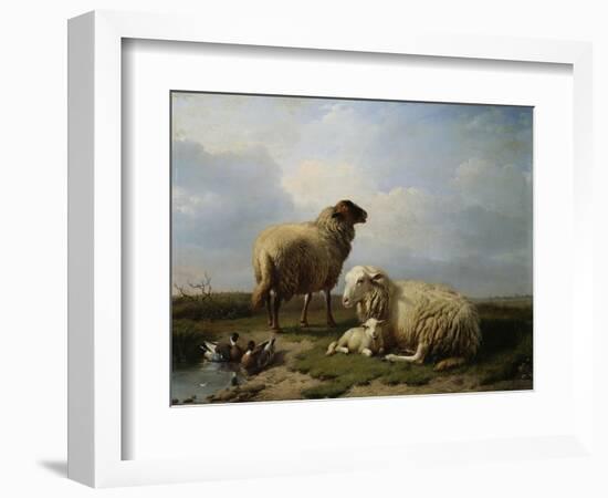 Sheep and Ducks in a Landscape-Leon Bakst-Framed Giclee Print