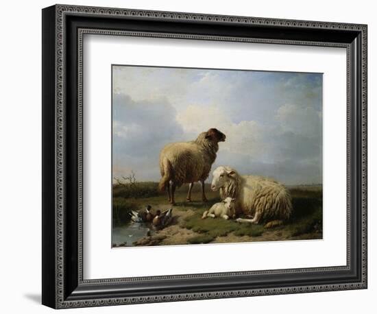 Sheep and Ducks in a Landscape-Leon Bakst-Framed Giclee Print