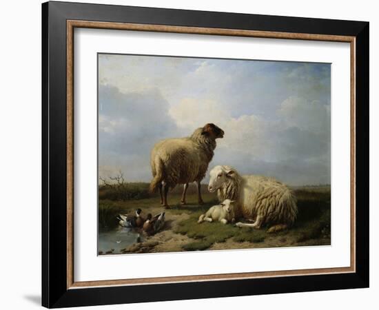 Sheep and Ducks in a Landscape-Leon Bakst-Framed Giclee Print