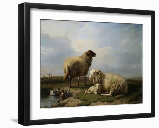 Sheep and Ducks in a Landscape-Leon Bakst-Framed Giclee Print