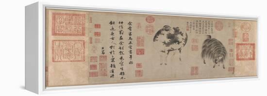 Sheep and Goat, Yuan Dynasty, C.1300-Zhao Meng-Fu-Framed Premier Image Canvas