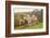 Sheep and Lambs on Pasture-null-Framed Art Print