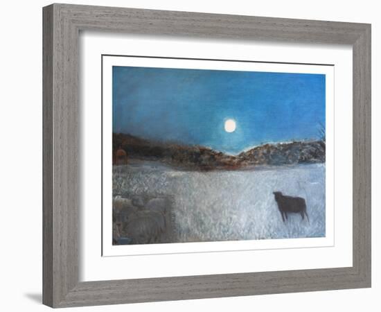 Sheep and Moon, 1997-Pamela Scott Wilkie-Framed Giclee Print