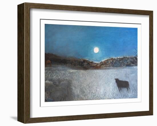 Sheep and Moon, 1997-Pamela Scott Wilkie-Framed Giclee Print