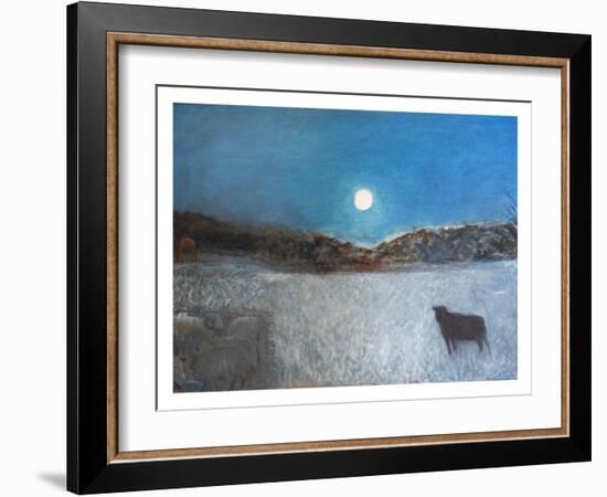 Sheep and Moon, 1997-Pamela Scott Wilkie-Framed Giclee Print