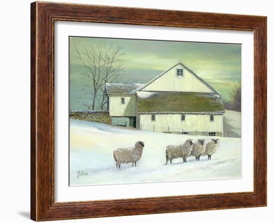 Sheep at Granough-Jerry Cable-Framed Art Print