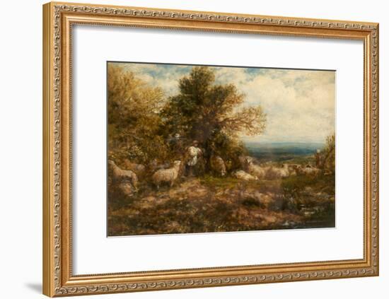 Sheep at Rest; Minding the Flock, C.1840-80-John Linnell-Framed Giclee Print