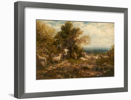 Sheep at Rest; Minding the Flock, C.1840-80-John Linnell-Framed Giclee Print