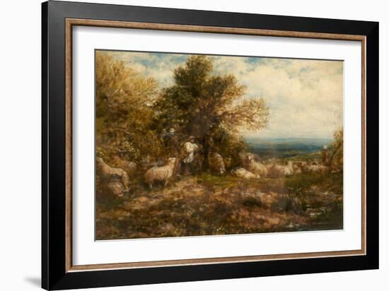 Sheep at Rest; Minding the Flock, C.1840-80-John Linnell-Framed Giclee Print