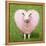 Sheep Ewe Pink Heart Shaped Wool-null-Framed Premier Image Canvas