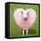 Sheep Ewe Pink Heart Shaped Wool-null-Framed Premier Image Canvas