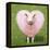 Sheep Ewe Pink Heart Shaped Wool-null-Framed Premier Image Canvas