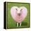 Sheep Ewe Pink Heart Shaped Wool-null-Framed Premier Image Canvas