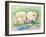 Sheep Family on the Farm-sylvia pimental-Framed Art Print