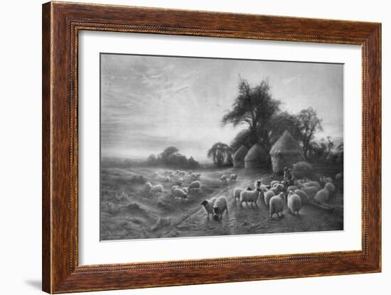 'Sheep Feeding', c1890, (1911)-Joseph Farquharson-Framed Giclee Print