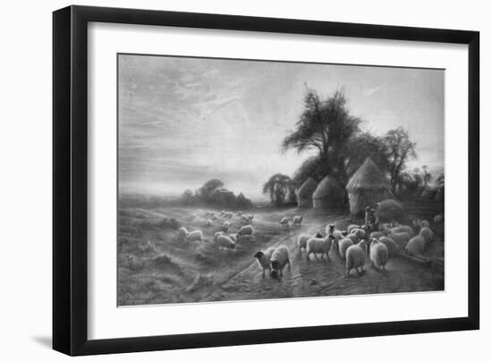 'Sheep Feeding', c1890, (1911)-Joseph Farquharson-Framed Giclee Print