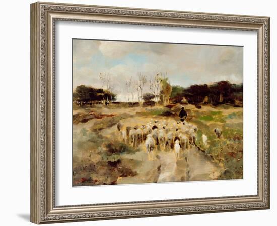 Sheep Flock-Anton Mauve-Framed Giclee Print