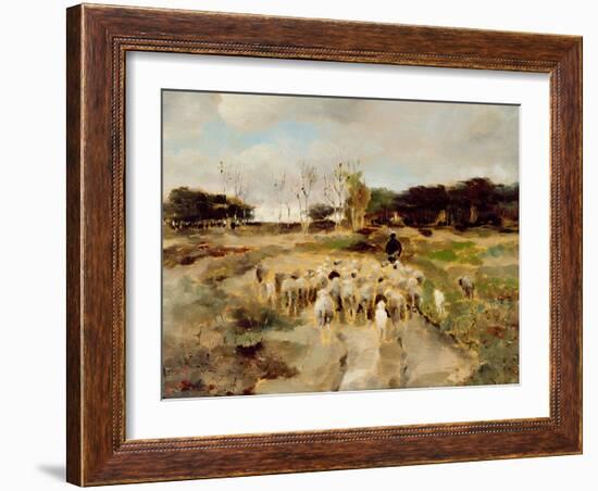 Sheep Flock-Anton Mauve-Framed Giclee Print