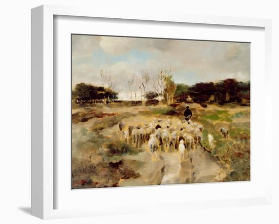 Sheep Flock-Anton Mauve-Framed Giclee Print