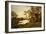 Sheep Grazing by a Lake at Sunset-Alfred de Breanski-Framed Giclee Print