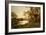 Sheep Grazing by a Lake at Sunset-Alfred de Breanski-Framed Giclee Print