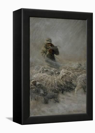 Sheep Herder, 1908 (Oil on Canvas)-Newell Convers Wyeth-Framed Premier Image Canvas