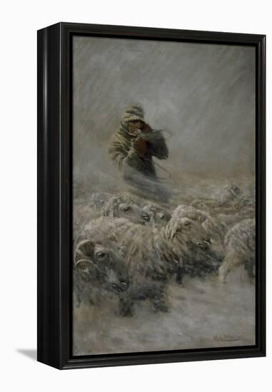 Sheep Herder, 1908 (Oil on Canvas)-Newell Convers Wyeth-Framed Premier Image Canvas