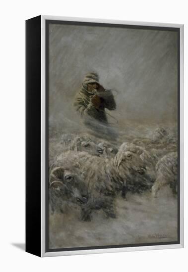 Sheep Herder, 1908 (Oil on Canvas)-Newell Convers Wyeth-Framed Premier Image Canvas