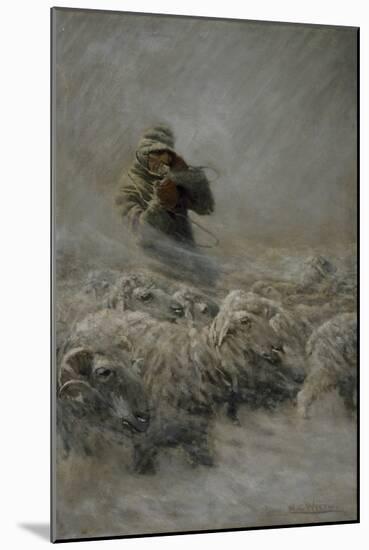 Sheep Herder, 1908 (Oil on Canvas)-Newell Convers Wyeth-Mounted Giclee Print