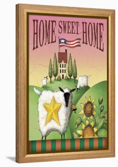 Sheep Home Sweet Home-Margaret Wilson-Framed Premier Image Canvas