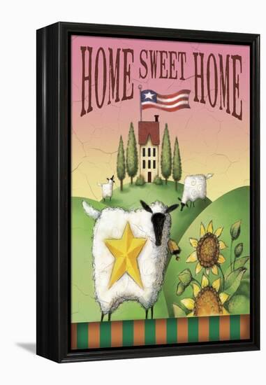 Sheep Home Sweet Home-Margaret Wilson-Framed Premier Image Canvas