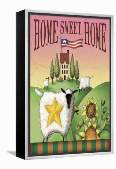 Sheep Home Sweet Home-Margaret Wilson-Framed Premier Image Canvas