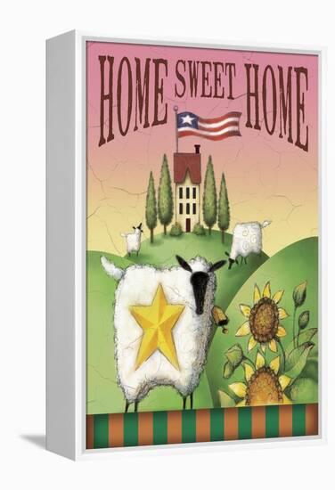 Sheep Home Sweet Home-Margaret Wilson-Framed Premier Image Canvas