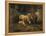 Sheep in a Barn-Jean-Baptiste-Camille Corot-Framed Premier Image Canvas