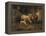 Sheep in a Barn-Jean-Baptiste-Camille Corot-Framed Premier Image Canvas