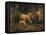 Sheep in a Barn-Jean-Baptiste-Camille Corot-Framed Premier Image Canvas