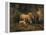 Sheep in a Barn-Jean-Baptiste-Camille Corot-Framed Premier Image Canvas