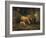 Sheep in a Barn-Jean-Baptiste-Camille Corot-Framed Giclee Print