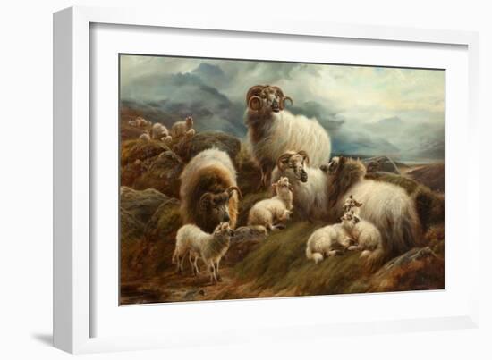 Sheep in a Landscape, 1894-Robert Watson-Framed Giclee Print