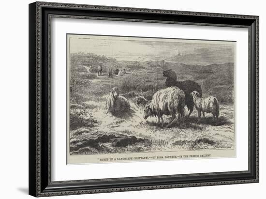 Sheep in a Landscape, Brittany-Rosa Bonheur-Framed Giclee Print