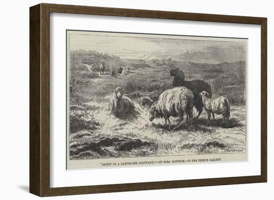 Sheep in a Landscape, Brittany-Rosa Bonheur-Framed Giclee Print