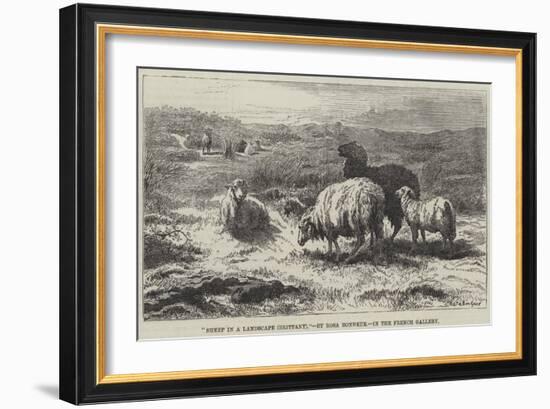 Sheep in a Landscape, Brittany-Rosa Bonheur-Framed Giclee Print