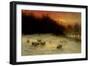 Sheep in a Winter Landscape, Evening-Joseph Farquharson-Framed Giclee Print